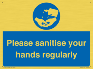 Please sanitise your hands regularly